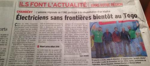 Le projet des électriciens sans frontières