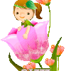 Fille dans la fleur - Mes p'tits mots -