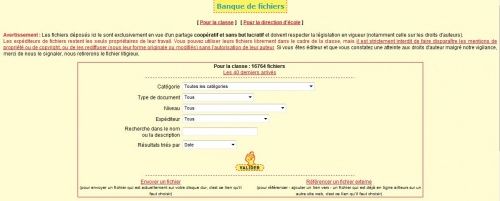 Banques de fichiers