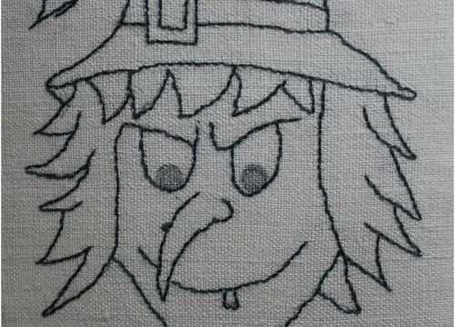 Sorcière brodée