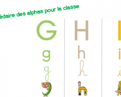 Abécédaire des alphas pour la classe