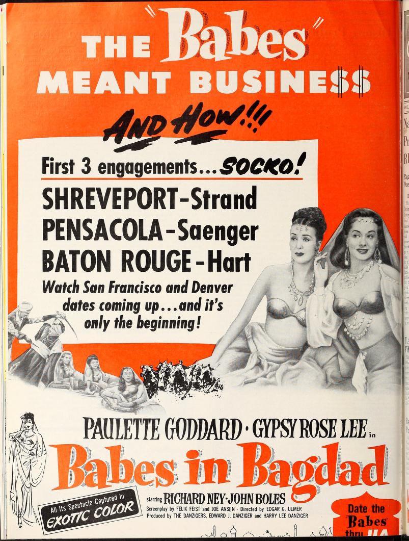 BABES IN BAGDAD BOX OFFICE USA 1953
