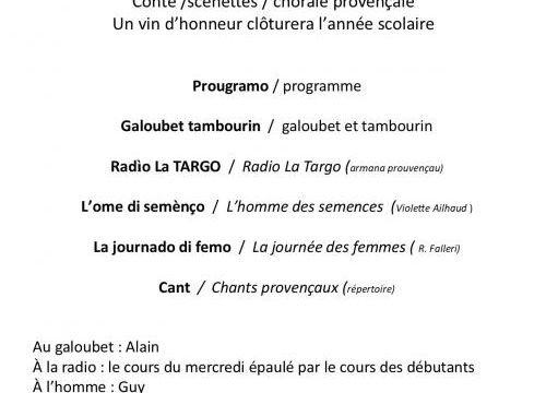 Conte, scénette, horale provençale