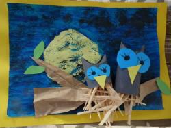 Projet : les chouettes et hiboux en arts