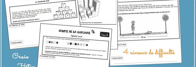 Les énigmes pour placer les élèves en situation de recherche