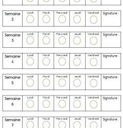 Calendrier du comportement / couleurs / Ludo