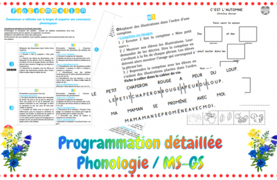 Programmation de phonologie en maternelle - 2021 / 2022