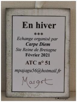 ATC brodée "En hiver"