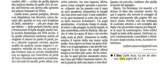 LES HEURES SILENCIEUSES DANS LA PRESSE ITALIENNE