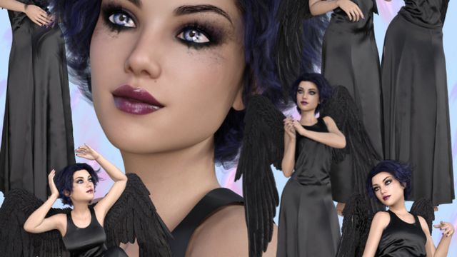 DarkAngel : l'ange gothique (tube-poser)