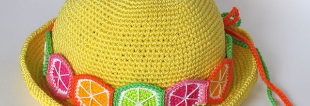 Chapeau d'été au crochet pour fillette