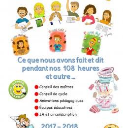 Cahier journal 2017 - 2018 et la page de garde du classeur