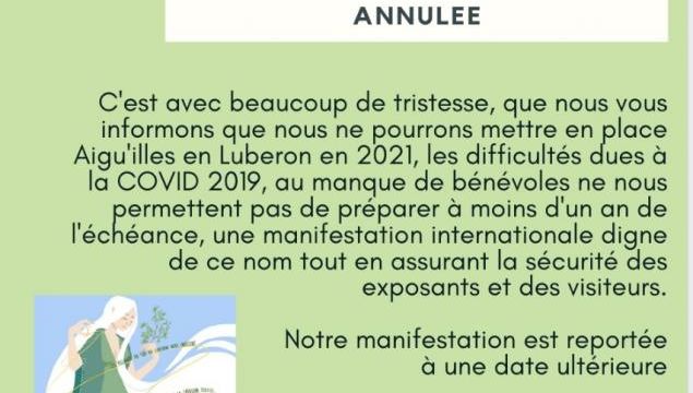 Annulation Aigu'illes en Lubéron 2021