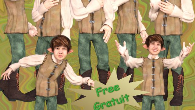 Jeune leprechaun (tube-image-poser-render)