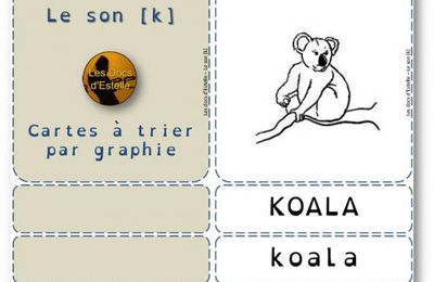 Cartes à trier pour le son [k]