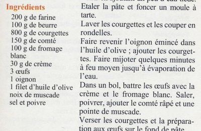 Quiche aux courgettes et aux deux fromages