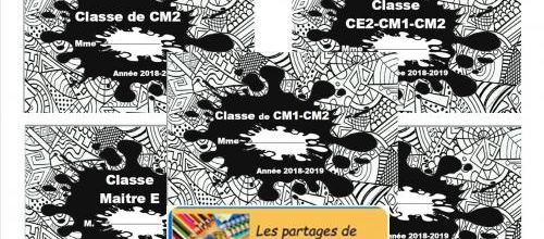 Affiches de porte de classe
