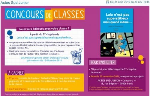 Concours écriture Actes Sud
