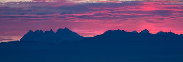Flammes sur le Mont Blanc