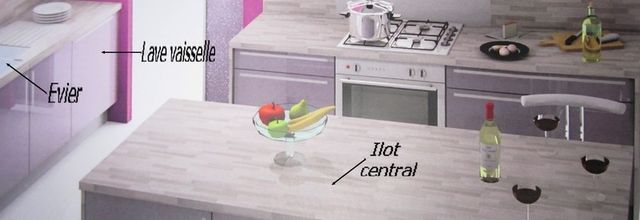 Notre futur cuisine aménagée (Image 3D)