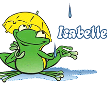 745 - la grenouille - pluie - signature, gif animé, blinkie