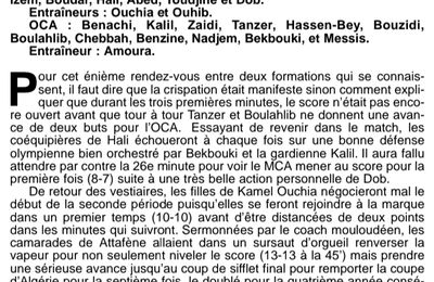 2000-2001 MCA Dames Vainqueur de la Coupe d'Algérie 