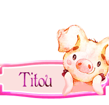 723- Petit cochon rose - signature, gif animé, blinkie