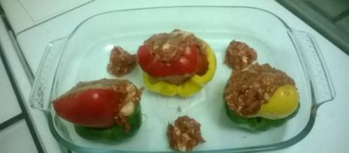 Poivrons farcis chaud