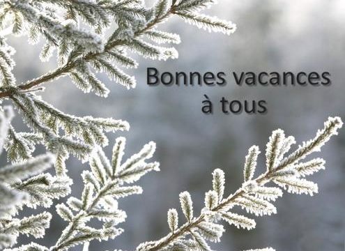 *Bonnes vacances d'hiver