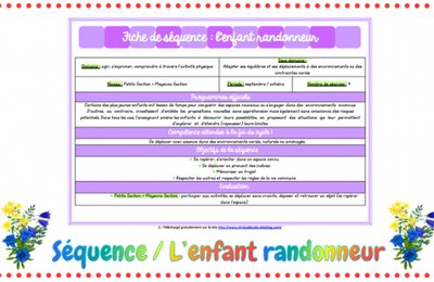 Séquence : l'enfant randonneur en PS-MS