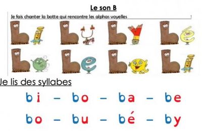 Mémo sons GS - le son B