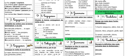 Plan de travail CE1 2013-2014 numéro 6