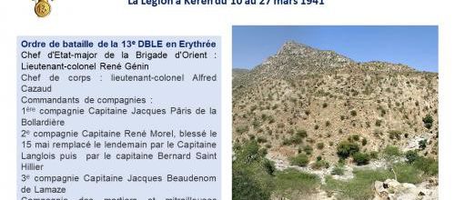 * 80e Anniversaire de la Campagne d'Erythrée (février-avril 1941) - 5 - La Légion perce le verrou de Kéren
