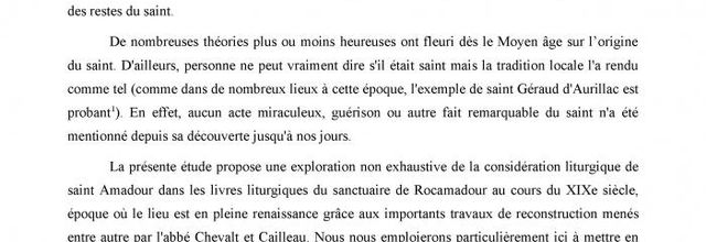 Messe de Saint Amadour