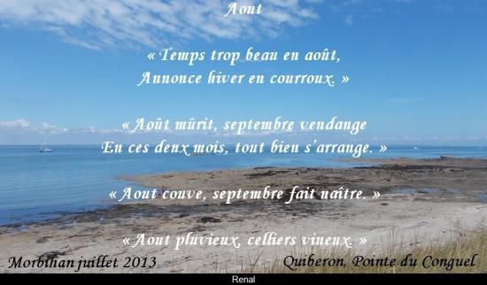 Dictons, Proverbes et autres Sagesse de nos régions : Aout