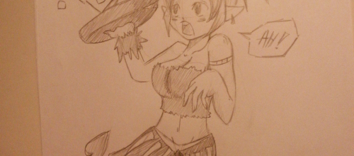 • Dessin serveuse maladroite