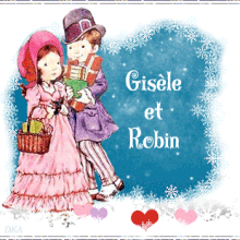 NL211 - carte de Noël, couple, cadeaux, fin d'année