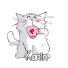430 - Chat blanc se désaltère - gif animé, blinkie