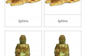 Cartes en  3 parties sur les monuments (2) : Safari Ltd