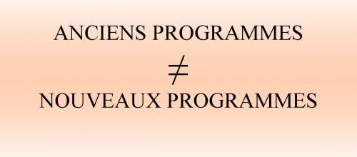 Comparaison des programmes