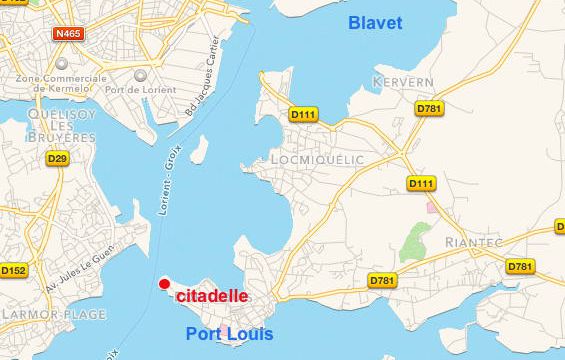 Port Louis et sa citadelle, près de Lorient.