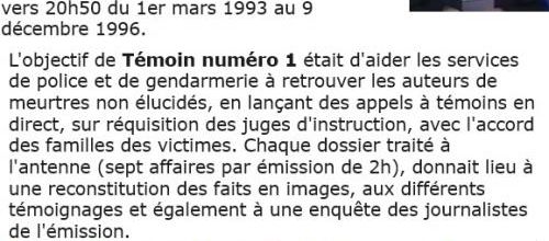 Nostalgiques ? émission Témoin n°1