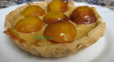 Tartelette aux mirabelles et à l'amande, pâte croustillante