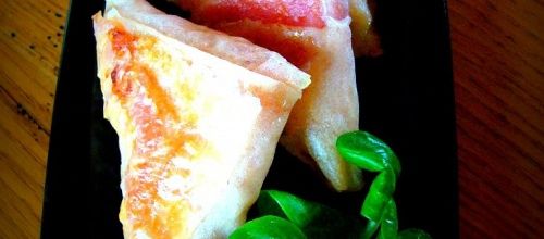 Samoussas maroilles et lard fumé