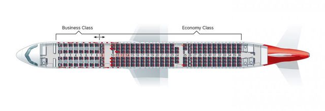 Plan de cabine Airbus A 321-111 Austrian Airlines