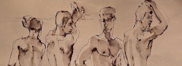 Mercredi - Quatre poses masculines.