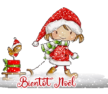 Bientôt Noël, gif animé, blinkie,carte, attente