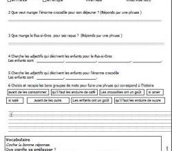 Lecture CE1 :L'énorme crocodile