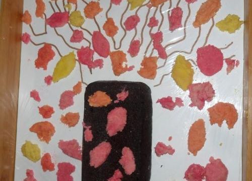 * Atelier cuisine: un arbre d'automne en pâte d'amande