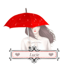 441 - Parapluie rouge, gif anime, blinkie, pluie